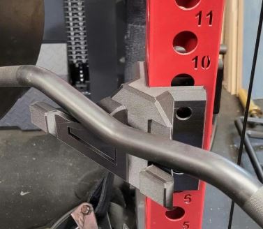 Corner Mounted Curl Bar Holder