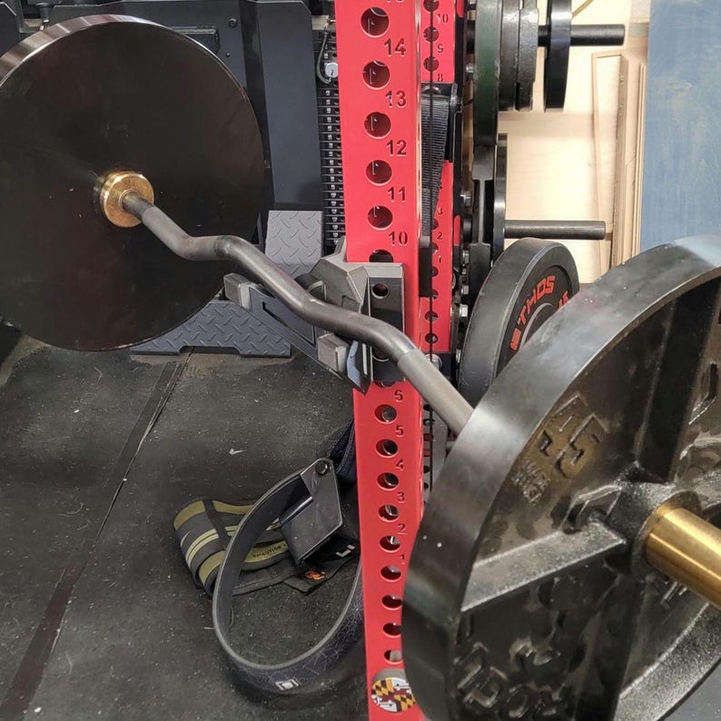 Corner Mounted Curl Bar Holder