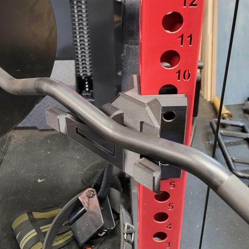 Corner Mounted Curl Bar Holder