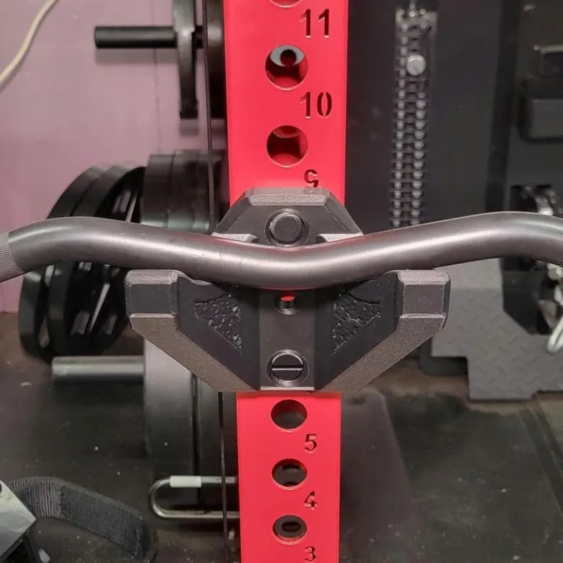 Rack Mounted EZ Curl Bar Holder: The Bar Bunker | Carbon Strength